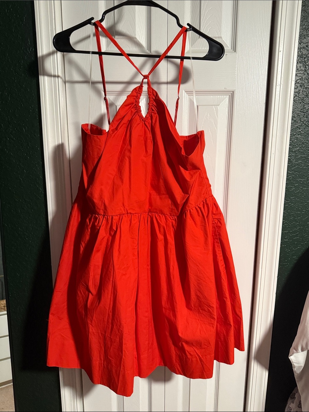 Red Strappy Halter Mini Dress